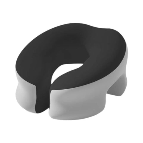 Go-To Desk Napping Pillow with Breathable Memory Foam Headrest, Removable Cover, and Comfortable Support Cushion in Black and Light Gray