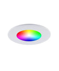 Slim Disk Colors Smart Home WiFi RGB LED Recessed Fixture Kit 4 Pack With Tunable White And Color Dimmable Alexa And Google Assistant Compatible Damp Location White Finish