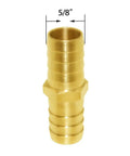 Three Pack Solid Brass 5/8 Inch Hose Repair Connectors With Stainless Steel Clamps, Garden Water Hose End Fittings
