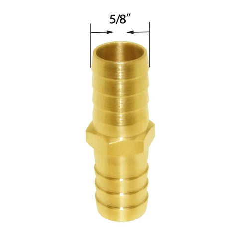 Three Pack Solid Brass 5/8 Inch Hose Repair Connectors With Stainless Steel Clamps, Garden Water Hose End Fittings