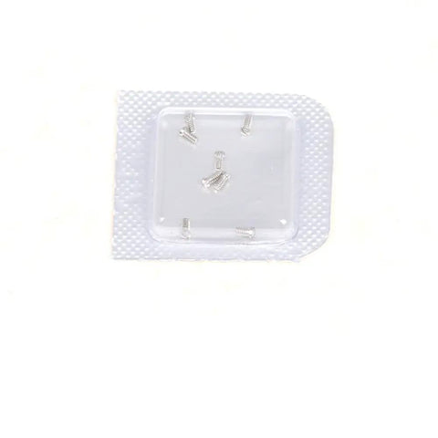 Eight Piece Micro Stainless Steel Phillips Head Watch Back Replacement Screws in original package, ideal for luxury watch servicing.