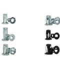 21 Piece Abrasion Resistant Petal Shape Rivet Nuts Set for Metal Surfaces Maintains Strong Clamping Under Static and Fluctuating Loads Durable Fasteners for Automotive Machinery and DIY Repairs, assorted black and silver rivet nuts
