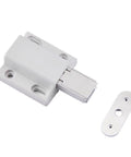 Magnetic Touch Latch Kit 4 Pack For Cabinets And Drawers Invisible Open Door Hardware in white with metal plate