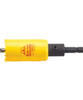 Bi Metal Deep Cut Hole Saw With Arbor And Abrasion Resistant HSS Teeth For Quick Cuts Through Metal Steel And Wood One Five Sixteen Inch Diameter Two Inch Depth Model ADCH0156 front view