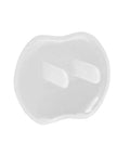 Close-up of clear Plastic Baby Safety Outlet Plug Cover from 12 Pack For Quick Home Childproofing Easy To Install No Tools Required