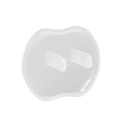 Close-up of clear Plastic Baby Safety Outlet Plug Cover from 12 Pack For Quick Home Childproofing Easy To Install No Tools Required