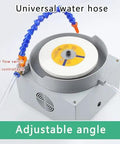 Professional Grade Wet Bench Sander And Slick Knife Sharpener Featuring Three Precision Diamond Grinders For Easy Metal Jade And Glass Polishing Jobs Without The Hassle with adjustable water hose.