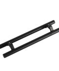 Stainless Steel Sliding Door Hardware Round Pipe Glass Pull Handle For Interior And Exterior Doors, Metal Push Bar Gate, Black Finish