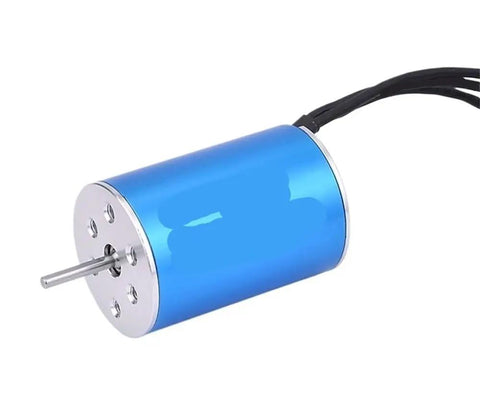 Waterproof 2435 4500KV 4800KV 6100KV Brushless Motor With 25A ESC for Drones FPV Quadcopters and RC Cars, blue cylinder design