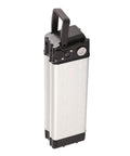 Heavy Duty Electric Bike Lithium Battery Storage Case Compatible With 36 Volt And 48 Volt Packs, slim design with handle for easy carrying.