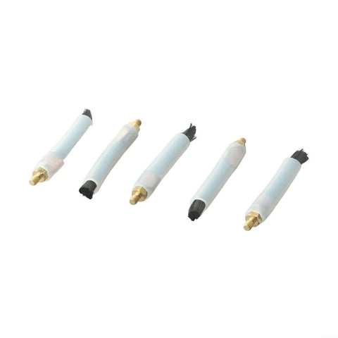 Five Pack M6 Welding Brushes For Seam Bead Cleaning And Joint Prep With Tough As Nails Carbon Fiber Conductive Brush Heads And Silicone Sleeve