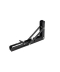 Heavy Duty Folding Shelf Brackets Set 2 Pack Space Saving Triangle Wall Mounted Hinge Brackets For Tools And Shelves 6 Inch Black