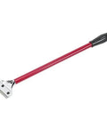 Crain Razor Scraper With 4 Inch Blade And 12 Inch Handle For Surface Preparation, featuring a red handle and cast aluminum head.
