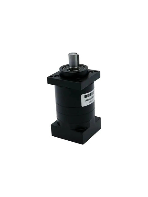 Heavy Duty Px60 Nema24 Planetary Gear Reducer with 4 To 10 Speed Ratios, black housing, precision design for CNC machines.