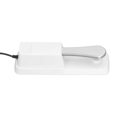Universal Sustain Pedal For Keyboard And MIDI Digital Pianos White Color Compatible With Most USB MIDI Keyboards Plug And Play Setup