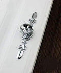 Straight Up Premium Glass Crystal Diamond Shape Drawer Pull With Polished Chrome Cabinet Door Handle And Solid 120Mm Backplate on white drawer