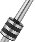 CYSFETENA MT2 lathe live center, silver shaft with knurled black grip and pointed tip