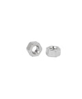 Nickel Plated M1.4 X 1.5mm Hex Nut Set 6 Sided Hexagon Fasteners Carbon Steel Hardware In Silver Tone for DIY Projects