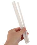 Grab These Top Shelf White Plastic Welding Rods Perfect For Quick Auto Bumper Fixes And Smooth Repair Kits That Make DIY Car Work A Total Breeze With 40 Pieces Included, held in hand.