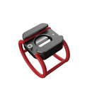Beast Mode Hot Shoe Mount Adapter with Elastic Rubber Band Wraps around Gimbal Arms and Light Poles Cold Shoe Bracket Plate close up view