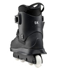 Rear view of Unisex Fitness Inline Skates For Street And Park Cruising, Dope Urban Performance Inline Skates With Durable Soleplate, Black.