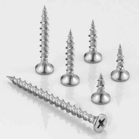 ✝️ Wensilon (420 pcs)#6X3/4 410 Stainless Steel Fastener Drywall Screws-Phillips with coarse Threaded tip, Black, displayed on white.