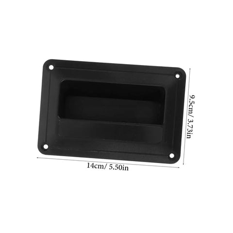Pair Of Heavy Duty Recessed Speaker Handles In Matte Black Abs With A Rock Solid Side Pull Grip Built Like A Tank For Safely Hauling Stage Gear Quick Drop Install On Any Pro Audio Enclosure