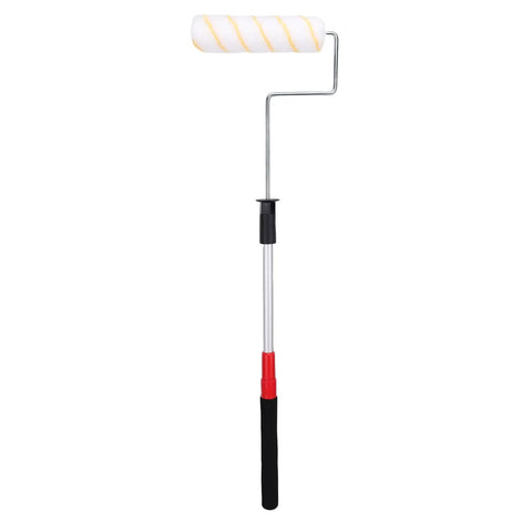 Adjustable Telescopic Paint Roller Kit For Walls And Ceilings Rock Solid Nine Inch Frame with comfort grip and extendable pole.