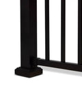 Close-up of Rock Solid Deck Railing Kit Complete Post Bracket Set with sturdy square balusters and secure mounting.