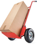 Hand truck with box using 2-Pack Pneumatic Air Filled 10 Inch Hand Truck Wheels With 4.10/3.50-4 Tires, Heavy-Duty Replacement