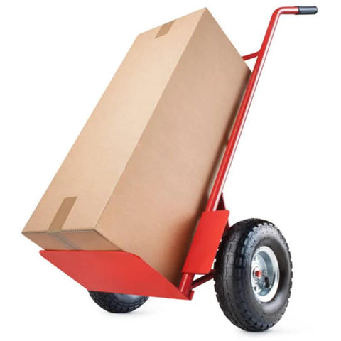 Hand truck with box using 2-Pack Pneumatic Air Filled 10 Inch Hand Truck Wheels With 4.10/3.50-4 Tires, Heavy-Duty Replacement