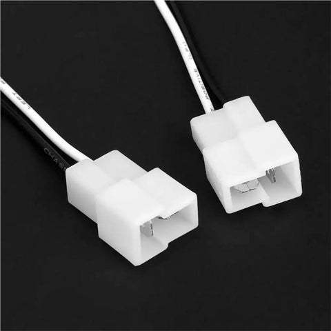 Slick Solid Automotive Sensor Wiring Harness Connector Plug 72 9300 For Ford Aspire Contour Mazda Festiva, featuring two white connectors.