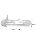 30 Pieces Plastic Shelf Pegs For Cabinets And Shelves Self Locking Clips For 15mm To 16mm Wood Boards, side view