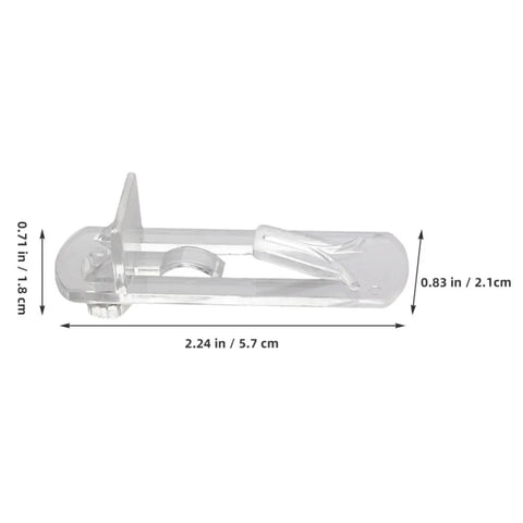 30 Pieces Plastic Shelf Pegs For Cabinets And Shelves Self Locking Clips For 15mm To 16mm Wood Boards, side view