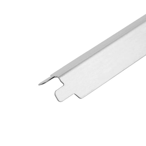 Close-up of stainless steel heat shield from Beefed-Up Heavy Duty Stainless Steel 5 Burner Grill Replacement Parts Set For Compatible Gas Grills.