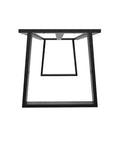 Front view of Beefy Heavy Duty Metal Table Frame for Granite or Glass Tops, Industrial Style Dining Table Base, 28 Inch Height.