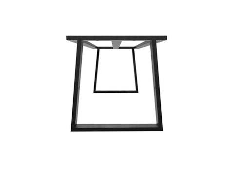 Front view of Beefy Heavy Duty Metal Table Frame for Granite or Glass Tops, Industrial Style Dining Table Base, 28 Inch Height.