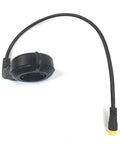 Thumb Throttle For Electric Ebikes And Scooters 3 Pin Waterproof Right Side Handlebar Accelerator with black cable connector
