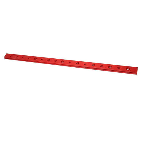 Red Anodized Aluminum T Slot Miter Track 450 Mm 18 Inch Long, Built for Pro Woodworking With 30 Type And 45 Type Slots, For T Screw And Quick Action Jig