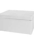 Built Tough Weatherproof Outdoor Junction Box With Mounting Plate For Electrical Distribution ABS Plastic IP67 Waterproof Enclosure Heavy Duty DIY Electrical Box 200mm By 150mm By 100mm, white ABS enclosure