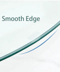 Smooth edge detail of Super Spacious 40 Inch Lazy Susan Turntable For Kitchen Tables Crafted From Tough Tempered Glass.