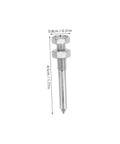 Close-up of metal spike dimensions for Beefed Up Aerator Shoes Spikes For Women 20 Pack Turf Spikes For Lawn Aeration