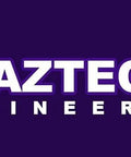 Praztech Engineering logo on a purple background
