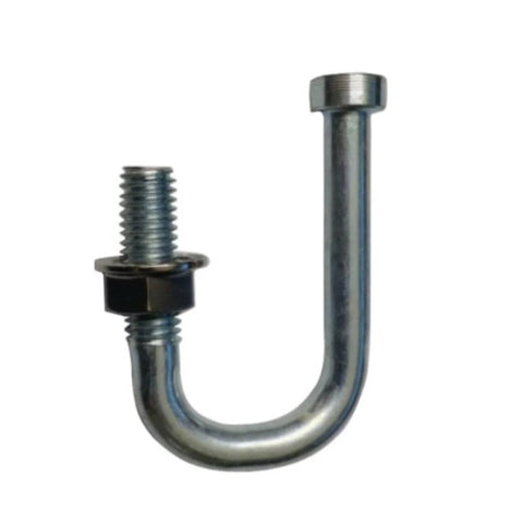 Image of a steel J Bolt Catch For Crossboxes Kit Of 2 With Securing Nuts In Durable Steel Includes Two J Bolts And Two NutsDimensions 2 In High By 4 In Long By 4 In Wide Part Number 29752 0 KIT Heavy Duty Crossboxes Hardware.