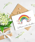 Greeting card with rainbow quilling design from Beginner Quilling Kit For Kids And Adults With Tools, Easy Step By Step Instructions