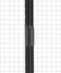 Clamping stud, 1/2-13 thread, 4.00 in length, double-ended steel with black oxide finish