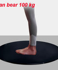 Black Glass Round Dining Table Turntable 360 Degree Rotating Tray Lazy Susan with foot demonstrating weight capacity