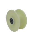 No Sweat U Groove Sliding Gate Caster Wheel With Thick Nylon Roller and Heavy Duty Double Bearing Steel Guide Track for smooth garage use.