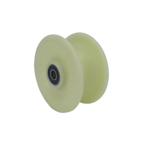 No Sweat U Groove Sliding Gate Caster Wheel With Thick Nylon Roller and Heavy Duty Double Bearing Steel Guide Track for smooth garage use.