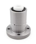 Ball Spline Nut LF25UU For Linear Motion System, high-precision nut with flanged base, stainless steel, designed for axial and radial loads.